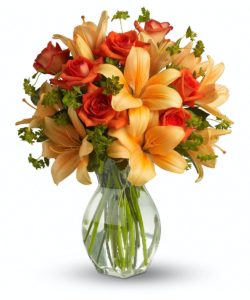 Spark someone's attention by sending this absolutely radiant bouquet. Full of flowers and fiery beauty, it makes a beautiful gift for any occasion.